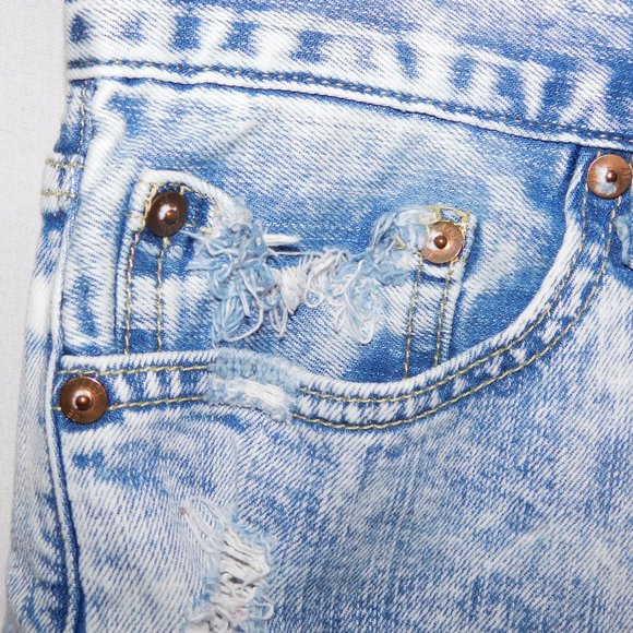 American Eagle Mens 28 x 32 Acid wash Distressed Destroyed FLEX Jeans - Picture 5 of 11